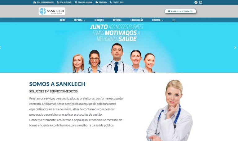 Sanklech Serviços Médicos – Web Site Institucional